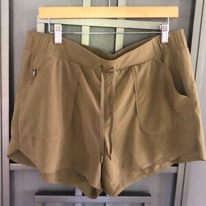All in motion Olive khaki, green drawstring, short size L